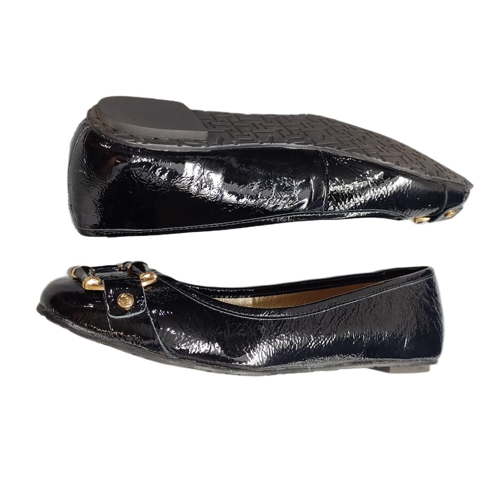 Elaine Turner Liz Ballet Flats Womens US 8 Black Comfort Decorative Buckle Strap